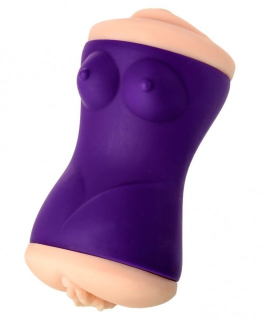 Двухсторонний мастурбатор JOS YARA в фиолетовой колбе - JOS - в Находке купить с доставкой