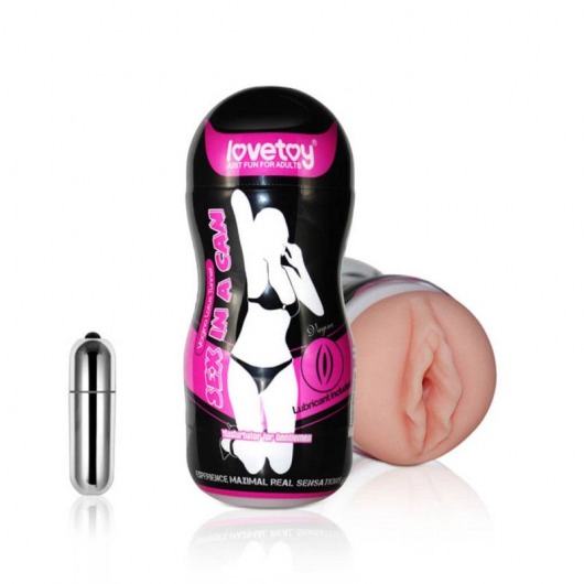 Мастурбатор-вагина Sex In A Can Vibra Vagina Tunnel - Lovetoy - в Находке купить с доставкой