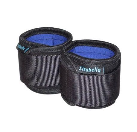 Неопреновые черно-синие наручники - Sitabella - купить с доставкой в Находке