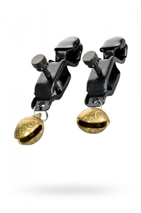 Черно-золотистые зажимы для сосков TOYFA Theatre - ToyFa - купить с доставкой в Находке
