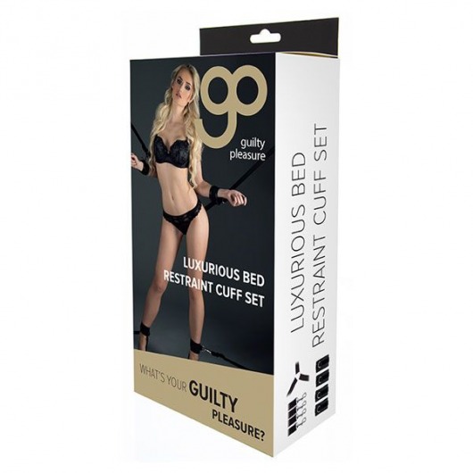 Комплект наручников и поножей LUXURIOUS BED RESTRAINT CUFF SET - Blush Novelties - купить с доставкой в Находке