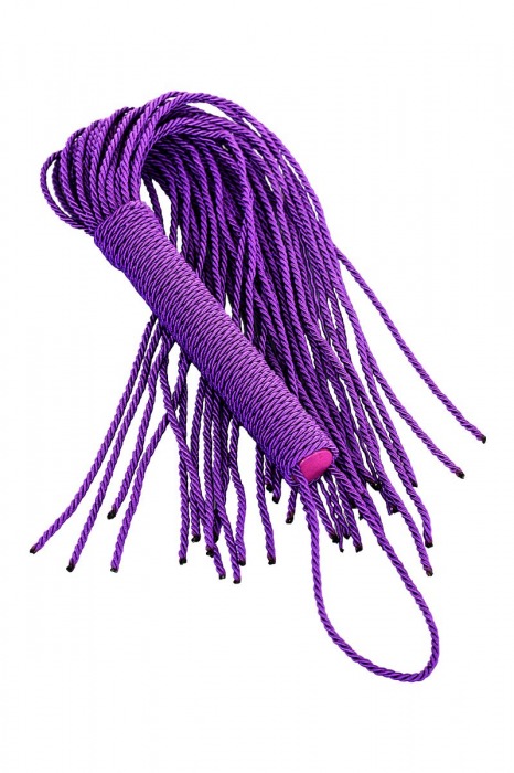Сиреневый флоггер из веревки Theatre - 48,5 см. - ToyFa - купить с доставкой в Находке