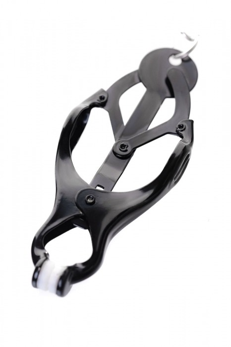 Черно-серебристые зажимы для сосков с кольцом для пениса TOYFA Metal - ToyFa - купить с доставкой в Находке