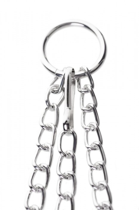 Черно-серебристые зажимы для сосков с кольцом для пениса TOYFA Metal - ToyFa - купить с доставкой в Находке