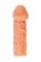 Телесная закрытая насадка с венками Cock Sleeve Size S - 13,8 см. - KOKOS - в Находке купить с доставкой