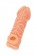 Телесная закрытая насадка с венками Cock Sleeve Size S - 13,8 см. - KOKOS - в Находке купить с доставкой