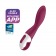Малиновый вибромассажер для стимуляции G-точки Heated Thrill - 20,6 см. - Satisfyer купить в Находке с доставкой в Orgasmix.ru Малиновый вибромассажер для стимуляции G-точки Heated Thrill - 20,6 см. - Satisfyer