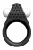 Чёрное эрекционное кольцо LIT-UP SILICONE STIMU RING 1 BLACK - Dream Toys - в Находке купить с доставкой